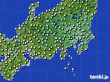 関東・甲信地方のアメダス実況(気温)(2019年12月21日)