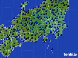 関東・甲信地方のアメダス実況(日照時間)(2019年12月22日)