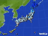 アメダス実況(気温)(2019年12月22日)