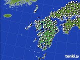 九州地方のアメダス実況(風向・風速)(2019年12月22日)