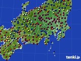 2019年12月23日の関東・甲信地方のアメダス(日照時間)
