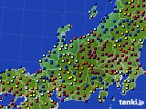 2019年12月23日の北陸地方のアメダス(日照時間)