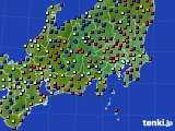 2019年12月24日の関東・甲信地方のアメダス(日照時間)