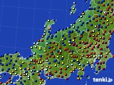 2019年12月24日の北陸地方のアメダス(日照時間)