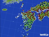 2019年12月24日の九州地方のアメダス(日照時間)