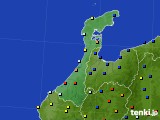 石川県のアメダス実況(日照時間)(2019年12月24日)