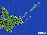 2019年12月24日の道東のアメダス(日照時間)