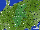 2019年12月24日の長野県のアメダス(風向・風速)