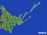 道東のアメダス実況(風向・風速)(2019年12月24日)