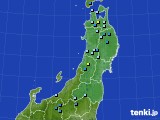 東北地方のアメダス実況(積雪深)(2019年12月25日)