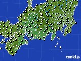 東海地方のアメダス実況(気温)(2019年12月25日)