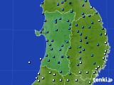 秋田県のアメダス実況(気温)(2019年12月25日)