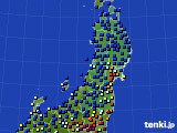 東北地方のアメダス実況(日照時間)(2019年12月27日)