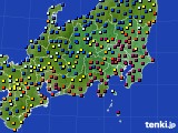 2019年12月27日の関東・甲信地方のアメダス(日照時間)