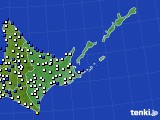 道東のアメダス実況(風向・風速)(2019年12月27日)