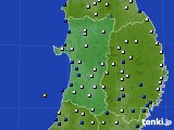 2019年12月27日の秋田県のアメダス(風向・風速)