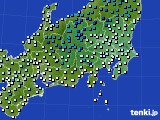 関東・甲信地方のアメダス実況(気温)(2019年12月28日)