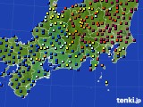 2019年12月29日の東海地方のアメダス(日照時間)
