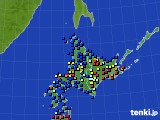 北海道地方のアメダス実況(日照時間)(2019年12月30日)