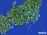 2019年12月30日の関東・甲信地方のアメダス(日照時間)