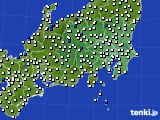 関東・甲信地方のアメダス実況(風向・風速)(2019年12月30日)
