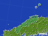 2019年12月30日の島根県のアメダス(風向・風速)