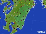 宮崎県のアメダス実況(日照時間)(2019年12月31日)