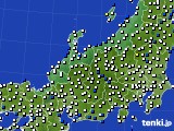 北陸地方のアメダス実況(風向・風速)(2020年01月01日)