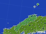 2020年01月01日の島根県のアメダス(風向・風速)
