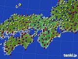 近畿地方のアメダス実況(日照時間)(2020年01月02日)