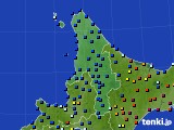 2020年01月03日の道北のアメダス(日照時間)