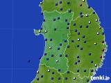 秋田県のアメダス実況(日照時間)(2020年01月03日)