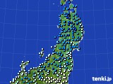 2020年01月03日の東北地方のアメダス(気温)