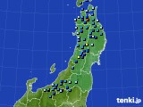 東北地方のアメダス実況(積雪深)(2020年01月04日)