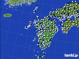 九州地方のアメダス実況(風向・風速)(2020年01月04日)