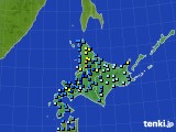 北海道地方のアメダス実況(積雪深)(2020年01月05日)