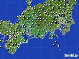 東海地方のアメダス実況(風向・風速)(2020年01月05日)
