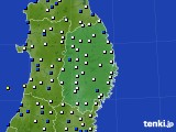 岩手県のアメダス実況(風向・風速)(2020年01月05日)