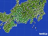 東海地方のアメダス実況(風向・風速)(2020年01月06日)