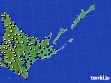 道東のアメダス実況(風向・風速)(2020年01月06日)