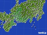 東海地方のアメダス実況(風向・風速)(2020年01月07日)