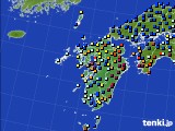 九州地方のアメダス実況(日照時間)(2020年01月08日)