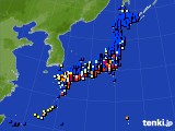 2020年01月08日のアメダス(日照時間)