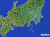 関東・甲信地方のアメダス実況(気温)(2020年01月08日)