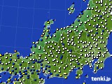 2020年01月08日の北陸地方のアメダス(風向・風速)
