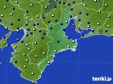 三重県のアメダス実況(風向・風速)(2020年01月08日)