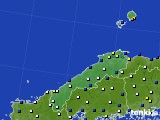 島根県のアメダス実況(風向・風速)(2020年01月08日)