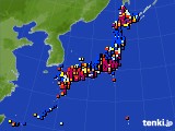 アメダス実況(日照時間)(2020年01月09日)