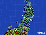 東北地方のアメダス実況(日照時間)(2020年01月10日)