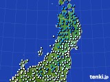 東北地方のアメダス実況(気温)(2020年01月11日)